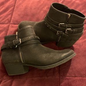 Black Motorcycle Booties Size 9.5